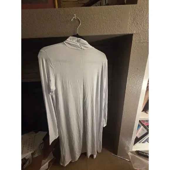 Made by Johnny New with Tags White Open front Long Chunky Knit Cardigan - Picture 2 of 4